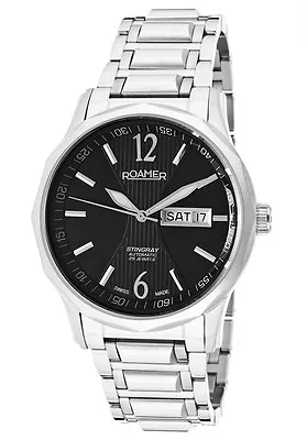 Roamer Stingray III Black Dial Swiss Made Men's ETA Automatic Watch $1500 NEW  • $509.99