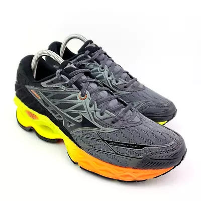 Mizuno Wave Creation 20 Infinity Wave Mens Sz 8.5 Black Gray Yellow Running Shoe • $124.82