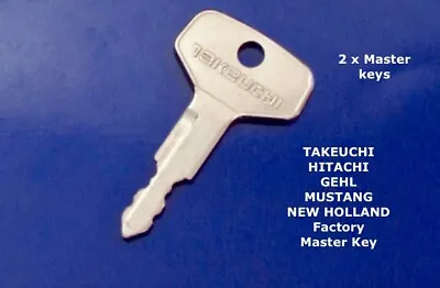 £5.94 • Buy 2 X TAKEUCHI FF  Master  Plant  Excavator  Digger  Keys + FAST FREE POST !