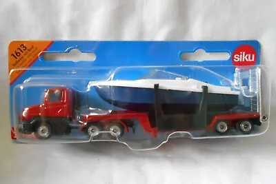£5 • Buy Siku No 1613 Red Articulated Low Loader Lorry And Speed Boat