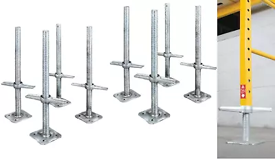 24  Steel Scaffolding Leveling Jack Base Plate Adjustable Screw 8 Pack MetalTech • $175.05