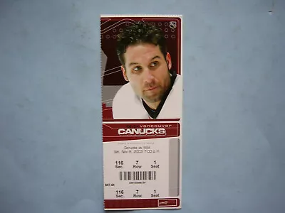 2003/04 Vancouver Canucks Vs Minnesota Wild Nhl Hockey Ticket Stub Ed Jovanovski • $18.74