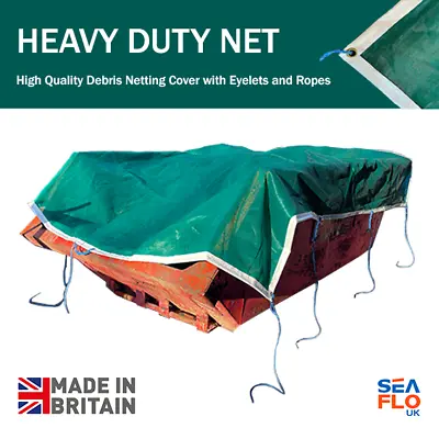 £39.99 • Buy 12ft X 9ft High Quality Skip Net – Heavy Duty 200gsm Debris Netting Cover