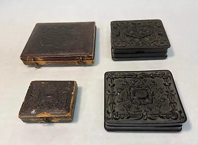 Antique  DAGUERREOTYPES  In  UNION CASES Lot Of 4 • $175