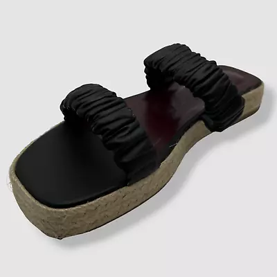 $102.48 • Buy $295 Staud Women's Black Maya Leather Espadrille Sandals Shoes Size 10 US/ 40 EU