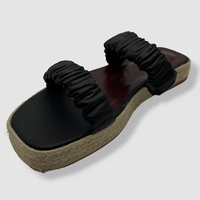 $102.48 • Buy $295 Staud Women's Black Maya Leather Espadrille Sandals Shoes Size 10 US/ 40 EU