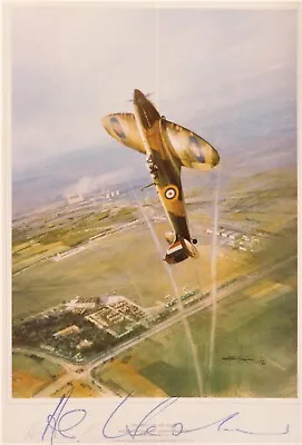 £1.25 • Buy Alex Henshaw Signed Photograph Of Michael Turner Painting Of Him In A Spitfire