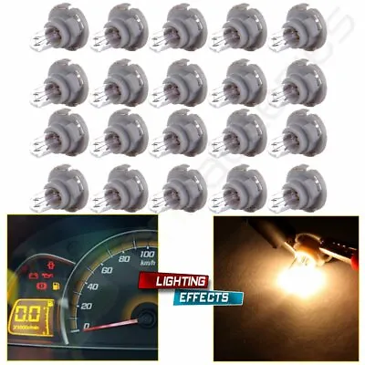 20X Warm White T5/T4.7 Neo Wedge Haloge Bulb Dash A/C Climate Control Base Light • $10.89