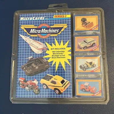 1989 Vintage MICRO MACHINES Micro Cards Kit 100 MicroCards Series 1 • $10