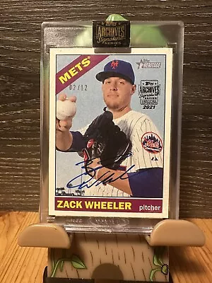 2021 Topps Archives Signature On Card Zack Wheeler Auto Mets /12 2015 Heritage • $35