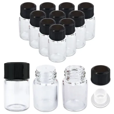 12 Pieces 2ML Clear Essential Oil Small Sample Glass Vials Bottles Containers • $7.49