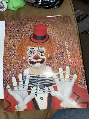 Red Skelton Signed Poster Copy Glossy Print. Stringing Along  14x18”  “1990” • $50