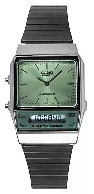 Casio Vintage Analog Digital Stainless Steel Green Dial AQ-800ECGG-3A Mens Watch • $117.69