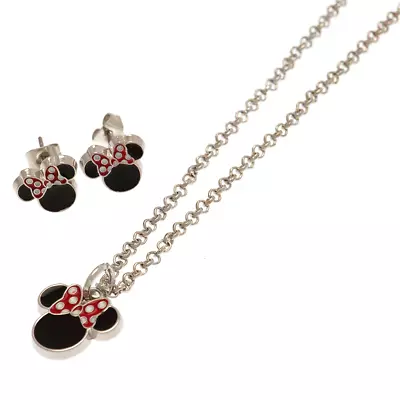 Minnie Mouse Fashion Jewellery Necklace & Earring Set • £17.99