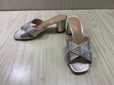 Via Spiga Rafaela Sandal Women's Size 7 M Silver NEW MSRP $295 • $28.99