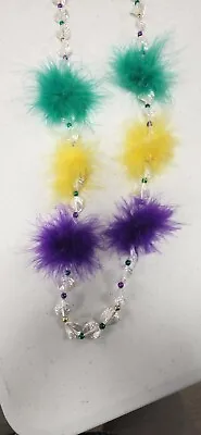 Mardi Gras Feather Necklace Mardi Gras Decorations Mardi Gras Fashion Jewelry • $2.95