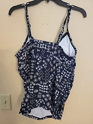 Women's Kona Sol Shirred Tankini Top Navy Size 18W NEW! B15 • $12.99