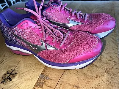 MIZUNO WAVE RIDER 19 Women's Road Running Sneaker PInk/Purple US 7 T112 122 • $27.77