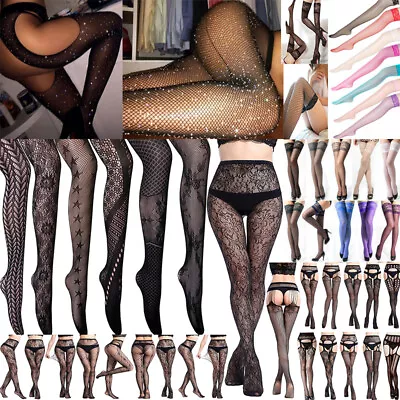 Lot Women Sexy Lingerie Mesh Fishnet Garter Thigh High Stockings Pantyhose Socks • $3.29