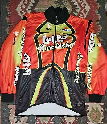 Vintage Lotto Mobistar Nalini URSA Long Sleeve Thermal Winter Cycling Jersey XL • $49