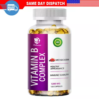 Vitamin B Complex 120 Capsules B1B2B3B5B6B7B9B12 Immune Support Pills • $13.88