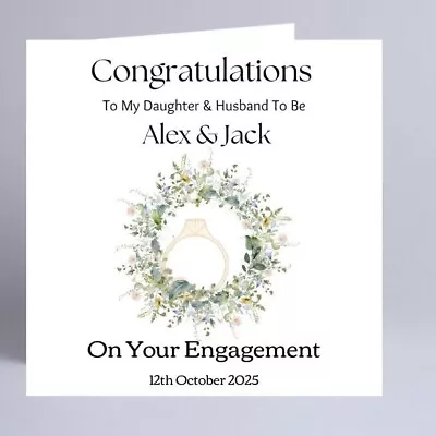 Daughter & Son In Law To Be Engagement Card Engagement Card For Daughter • £3.15