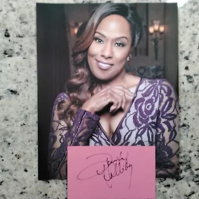 Jennifer Holiday SIGNED Card Photo Singer Stage Actress Dream Girls Color Purple • $42