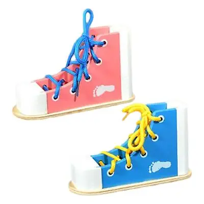 Learn To Tie A Shoe Educational Toy Practice Tying Shoes For Toddler Kids • £9.76