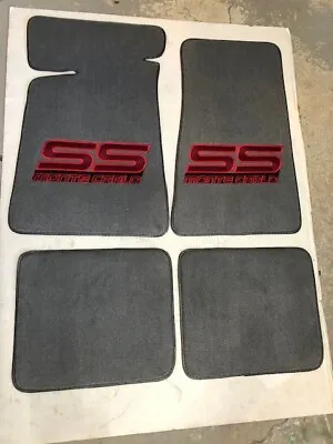 Carpeted Floor Mats - Large Red Monte Carlo SS Letters On Gray • $164.99