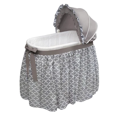 $89.36 • Buy Wishes Oval Bassinet - Full Length Skirt - Gray, Lantern