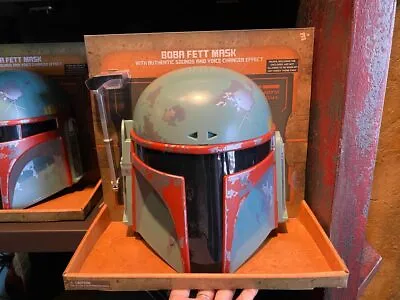 Disney Parks Star Wars Galaxy's Edge Boba Fett Mask Helmet Sounds Voice Changer • $45.99