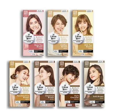 [LIESE] Prettia Kao NATURAL SERIES Foamy Creamy Bubble Hair Dye Color Dying Kit  • £15.63