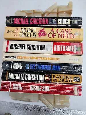 7 PB Lot- Michael Crichton: Terminal ManEaters Of The Dead CongoRising Sun+3 • $14.99