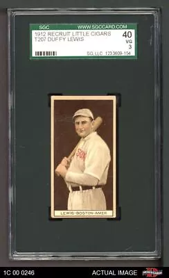 1912 T207 Duffy Lewis   Red Sox SGC 3 - VG 1C 00 0246 • $500