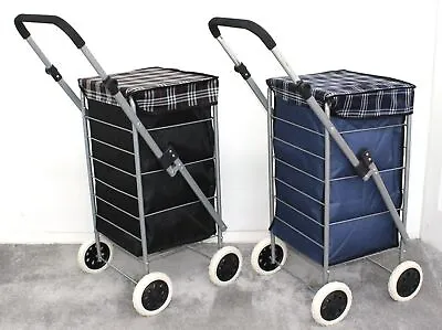 £32.99 • Buy 4 Wheel Folding Shopping Trolley Mobility Trolley Bag Cart Market Laundry Case
