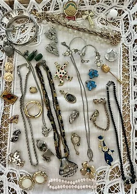 Vintage Estate Jewelry Lot 35+pcs Coro Inca Napier Van Dellmonet Sterling • $17