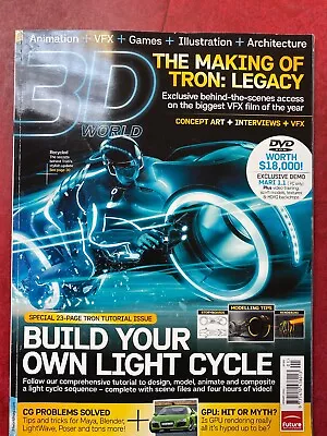 3D WORLD Magazine Jan  2011 Concept Tips &Tricks -  Tron Issue  • £3.99