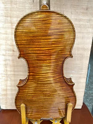 4/4 Violin Aged Wood Strad Model Nice Flamed Maple Grain Fabulous Tone With Case • $599