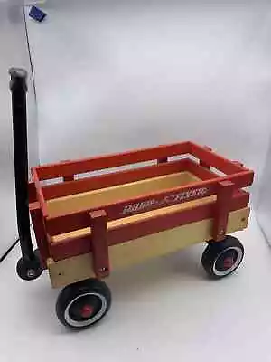 1996 Radio Flyer Red Wooden Miniature Toy Wagon Model #6 For Baby Dolls & Bears • £29.14