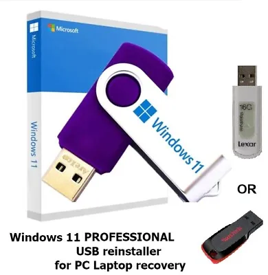 16GB USB For Win/ 11 PRO System Reinstall Recovery USB - Recovery  2023  -NEW • $19.95