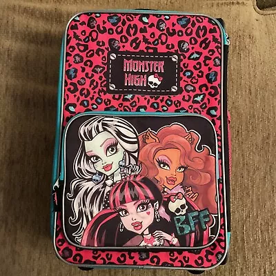 Monster High Dolls Mattel 2014 Rolling Suitcase Luggage Carry On • $24.99