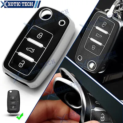 Black Soft Anti Scratch Keyless Key Fob Cover Holder Protector For Volkswagen • $17.98
