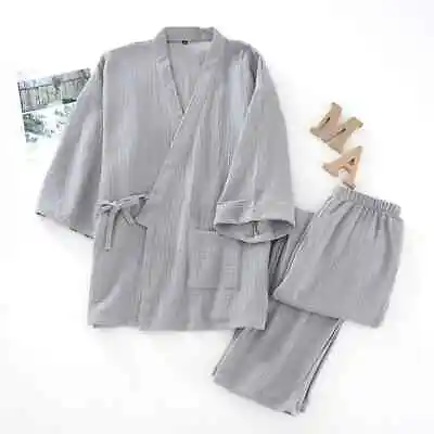 2023 Japanese Kimono Set 100% Cotton Pajamas Two Piece Set Hot • $45.38