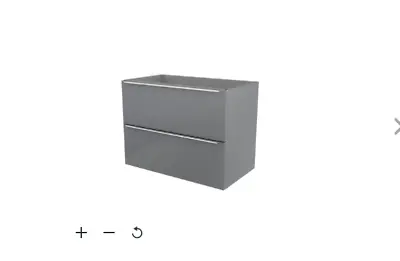 B&Q  GoodHome Gloss Anthracite  Wall -mounted Basin Cabinet W800H600mm • £85