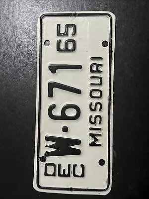 Original 1965 Missouri Motorcycle License Plate Vintage Hard To Find • $245