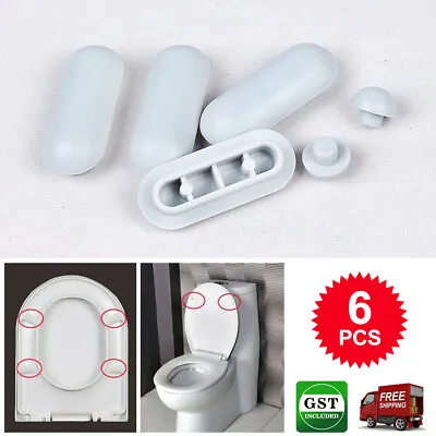 Toilet Seat Buffers Toilet Lid Cushion Accessories Pad Pack  Stop-Bumper • $6.69