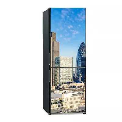 Removable Fridge Sticker Decal New London Skyline Modern Buildings Cityscape • £10