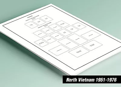  PRINTED NORTH VIETNAM 1951-1976 STAMP ALBUM PAGES (108 Pages) • $25