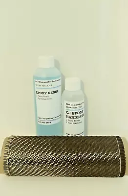 Carbon Fiber Cloth Kit - 6 X36  2x2 Twill Cloth With 6 Oz. Epoxy Resin • $43.24