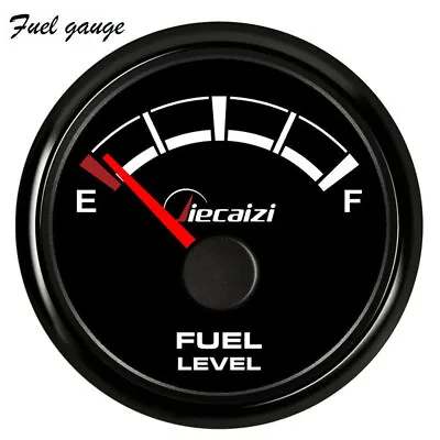 Jiecaizi Fuel Level Gauge Black Gas Meter 0-90ohms For Car Truck Marine Blue LED • $23.27